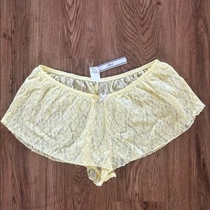 Frankie's Bikinis x PINK yellow lace shorts